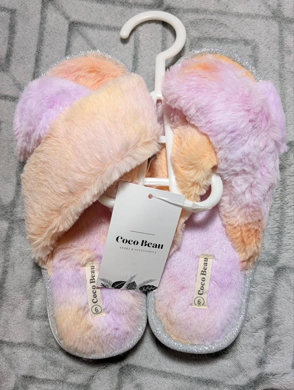 Coco Beau Pastel Plush Slippers